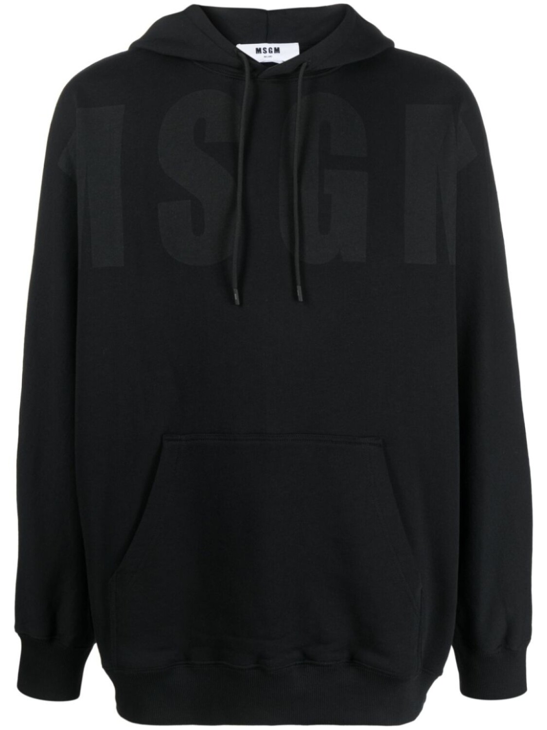 MSGM худи с логотипом, черный 
MSGM худи с логотипом, черный