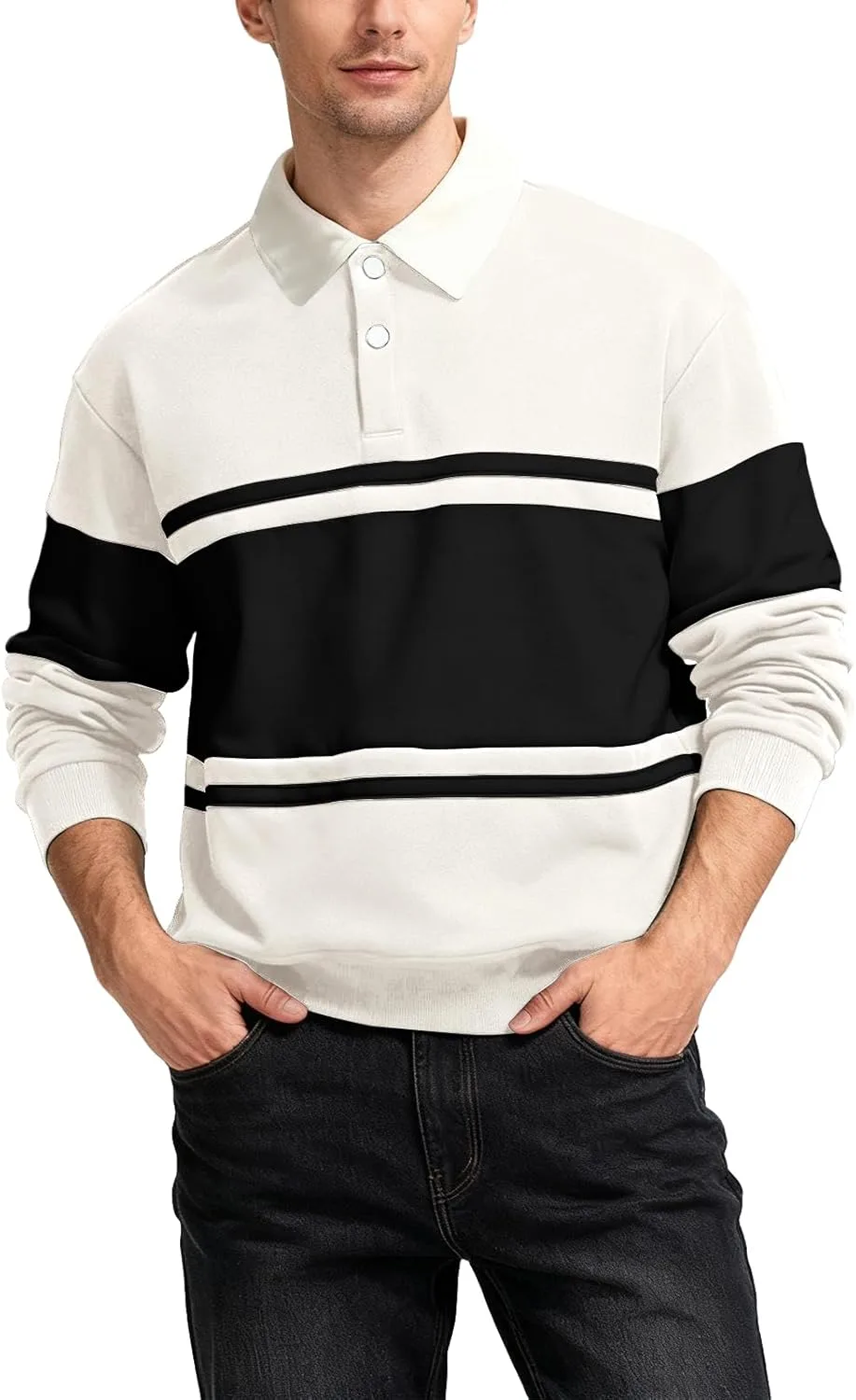 Мужской свитшот с цветными блоками, длинный рукав, воротник FQZWONG
Мужской свитшот с цветными блоками, длинный рукав, воротник FQZWONG