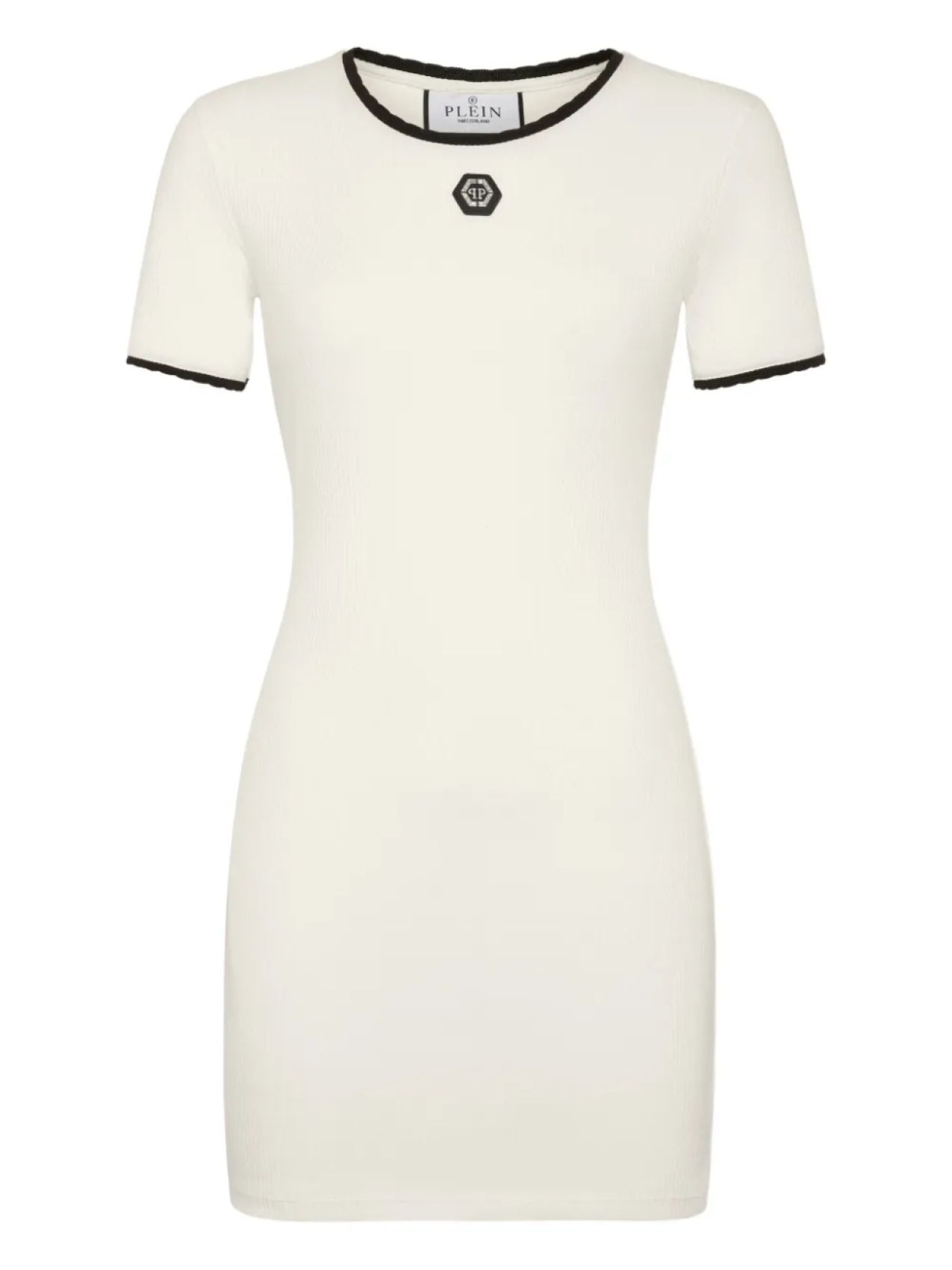 Платье из эластичного хлопка Philipp Plein, белый 
Платье из эластичного хлопка Philipp Plein, белый