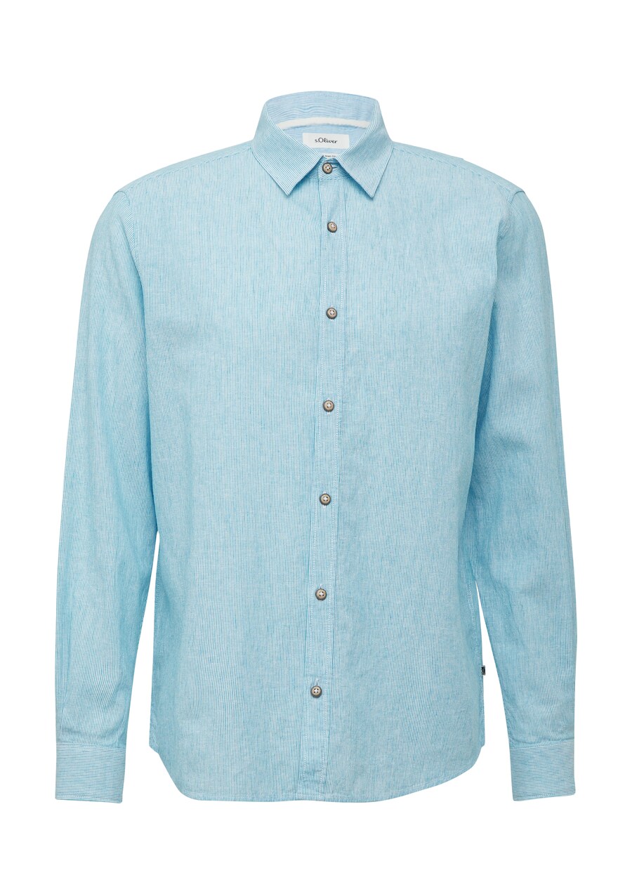 Рубашка на пуговицах классического кроя s.Oliver, аква 
Рубашка на пуговицах классического кроя s.Oliver, аква