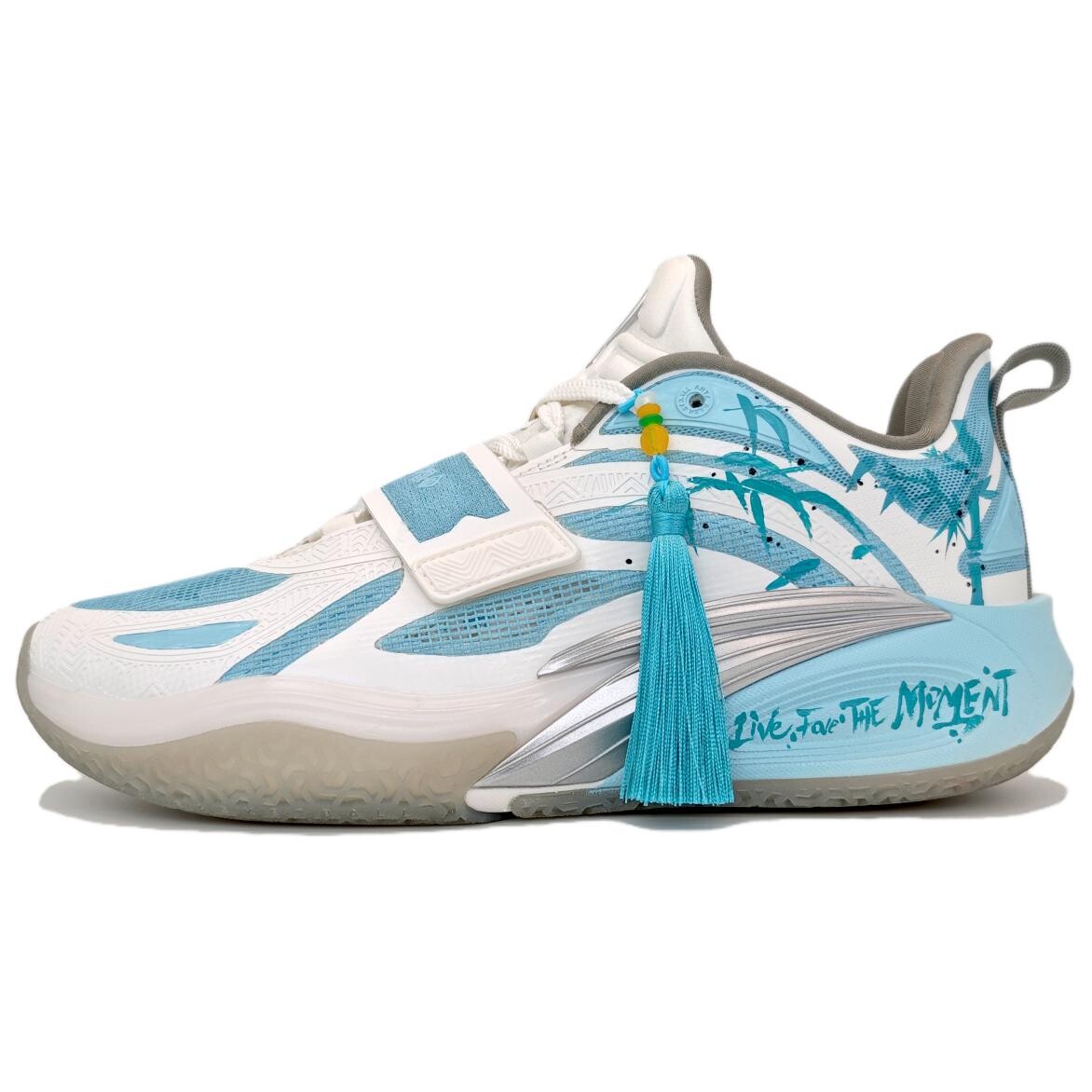 Баскетбольные кроссовки Kids X KAI 1 унисекс с низким верхом, окрашенные в синий цвет, бамбук Anta