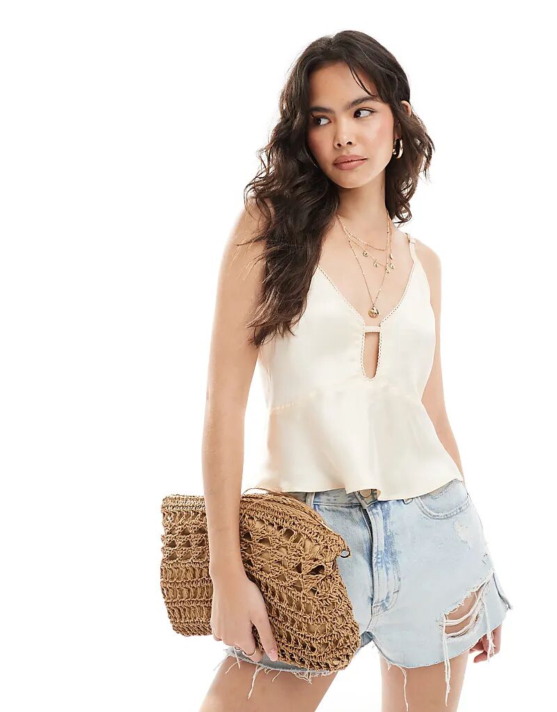 Топ с вырезом-замочной скважиной ASOS DESIGN из атласа цвета устрицы
Топ с вырезом-замочной скважиной ASOS DESIGN из атласа цвета устрицы