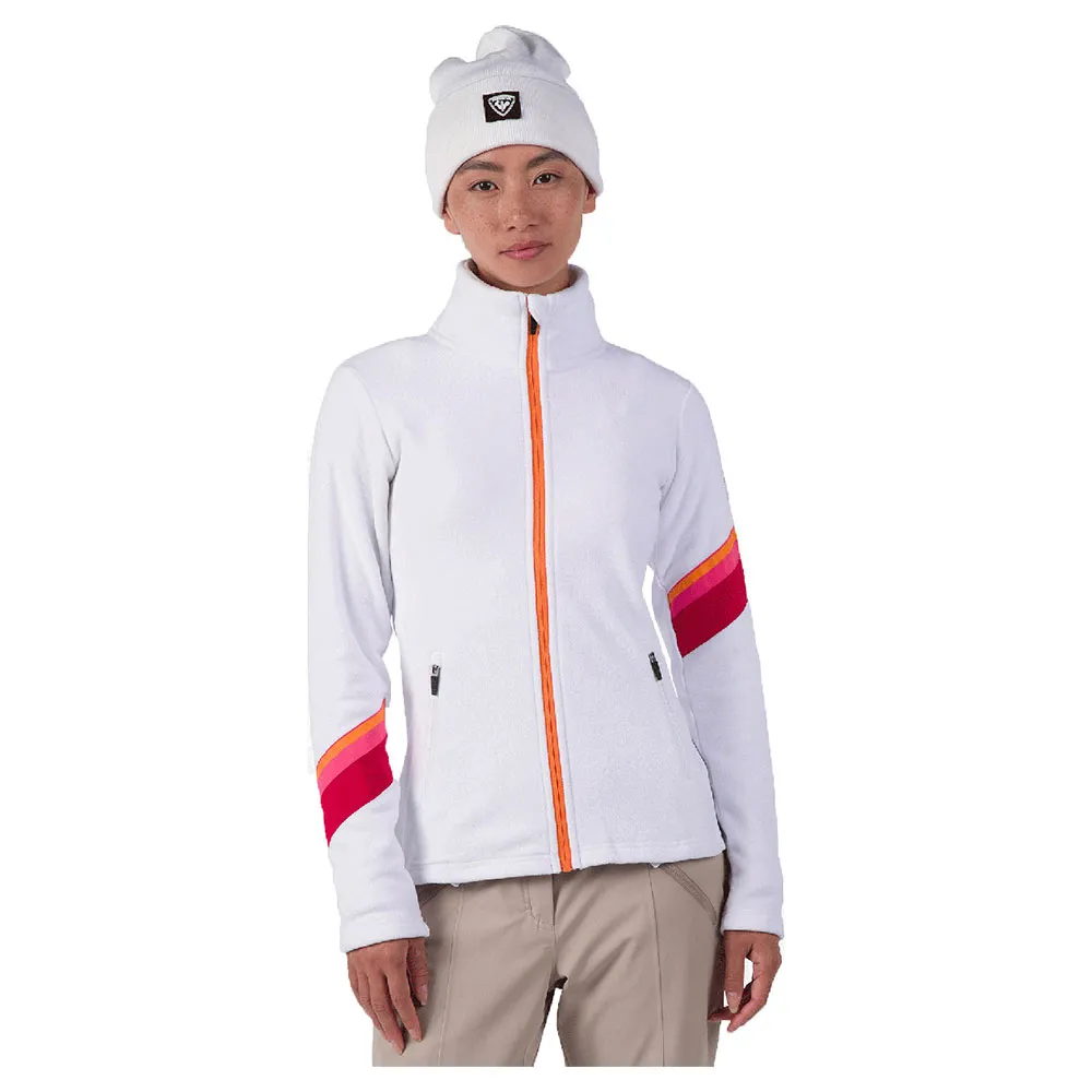 Флис Rossignol Strawpile full zip, белый 
Флис Rossignol Strawpile full zip, белый