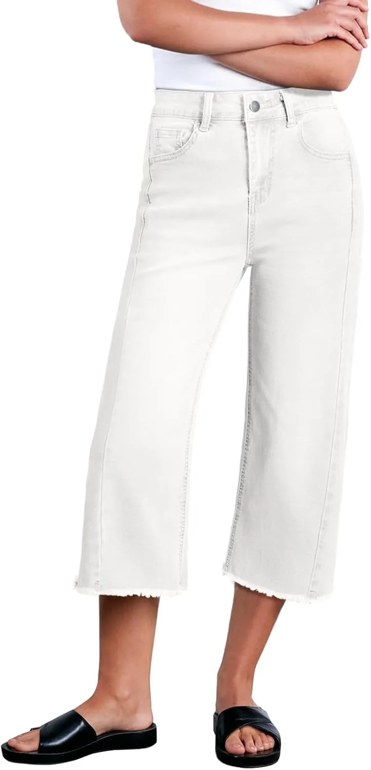 Sidefeel женские капри-джинсы High Waisted Wide Leg с растяжкой
Sidefeel женские капри-джинсы High Waisted Wide Leg с растяжкой