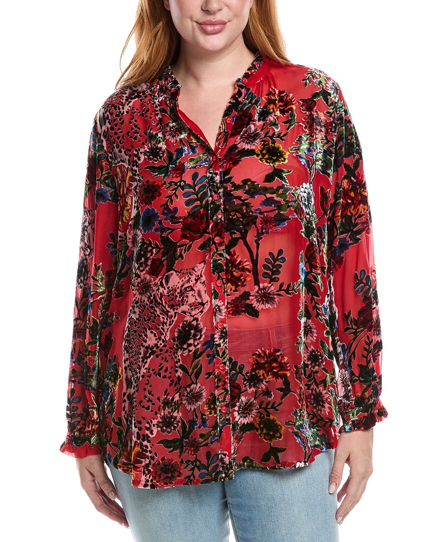 Туника Johnny Was Yoella Burnout из смесового шелка, красный
Туника Johnny Was Yoella Burnout из смесового шелка, красный