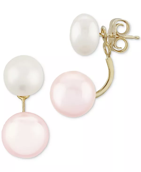 Двухцветные серьги с жемчужинами (8,5 мм) спереди и сзади из 14-каратного желтого золота Macy'S, pink/white
Двухцветные серьги с жемчужинами (8,5 мм) спереди и сзади из 14-каратного желтого золота Macy'S, pink/white