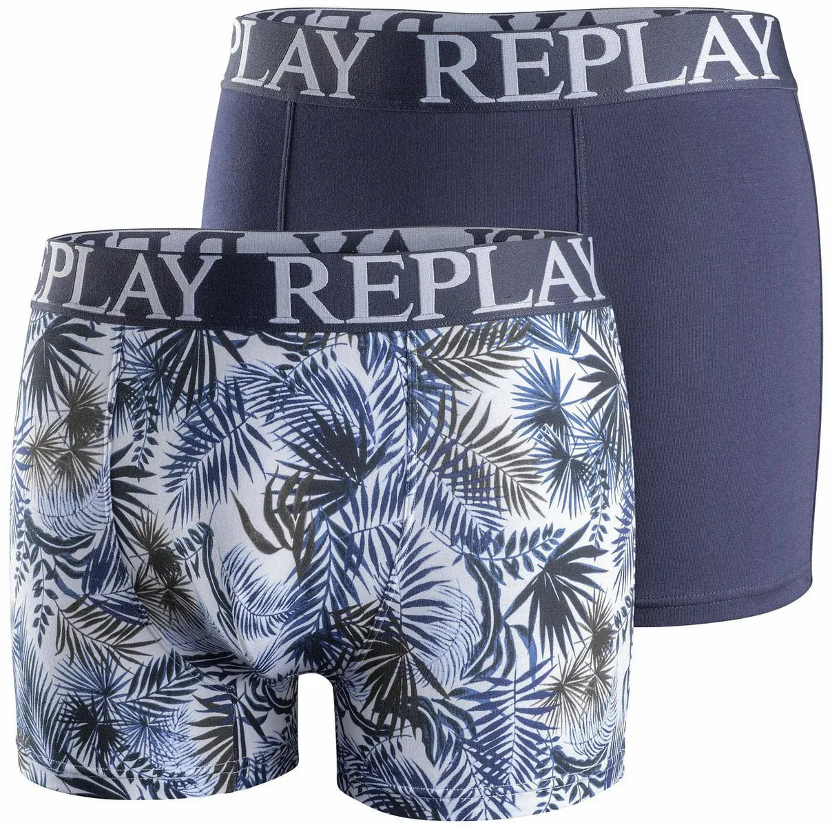Трусы-боксеры Replay "BOXER Style 7 T/C Foliage 2pcs box" (2 шт. в упаковке), с большой надписью-логотипом на эластичном поясе, синий
Трусы-боксеры Replay "BOXER Style 7 T/C Foliage 2pcs box" (2 шт. в упаковке), с большой надписью-логотипом на эластичном поясе, синий