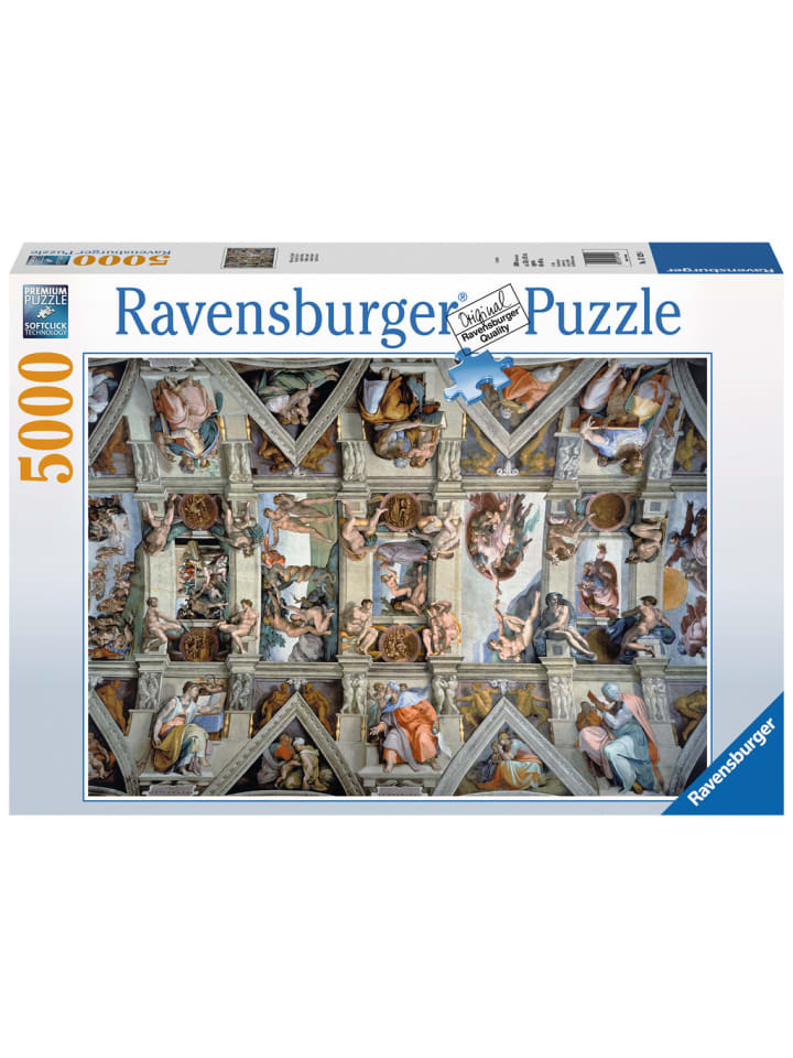Цветной пазл Ravensburger из 5000 деталей с изображением Сикстинской капеллы
Цветной пазл Ravensburger из 5000 деталей с изображением Сикстинской капеллы