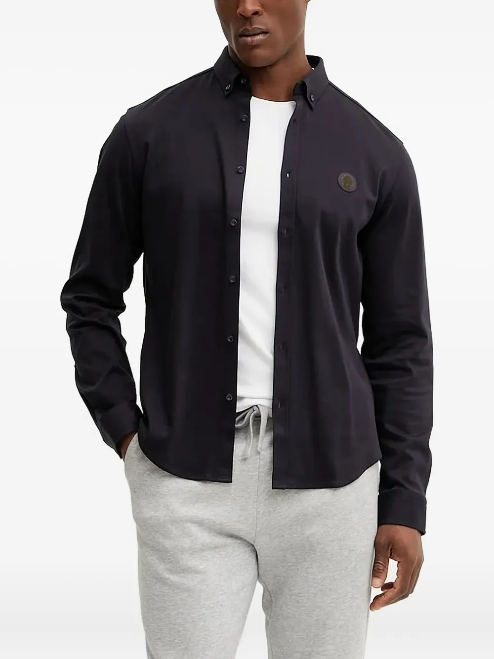 Рубашка с длинными рукавами и логотипом BOSS, синий 
Рубашка с длинными рукавами и логотипом BOSS, синий