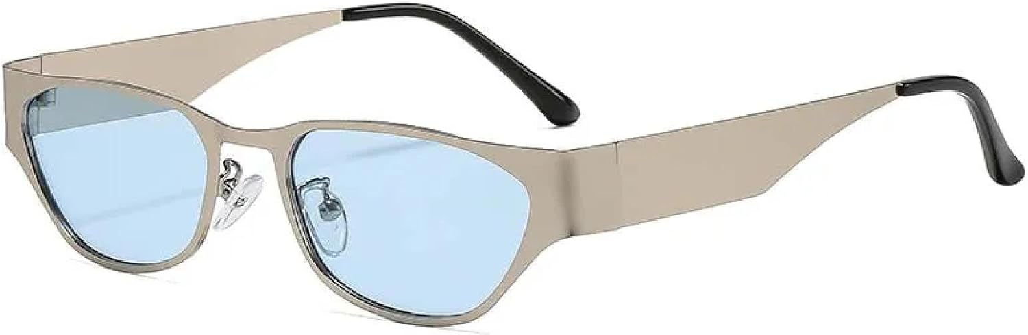 Винтажные модные металлические солнцезащитные очки в маленькой оправе «кошачий глаз» для женщин и мужчин, в стиле панк, роскошные очки с защитой от УФ-излучения TKKTLLT, Silver-blue
Винтажные модные металлические солнцезащитные очки в маленькой оправе «кошачий глаз» для женщин и мужчин, в стиле панк, роскошные очки с защитой от УФ-излучения TKKTLLT, Silver-blue