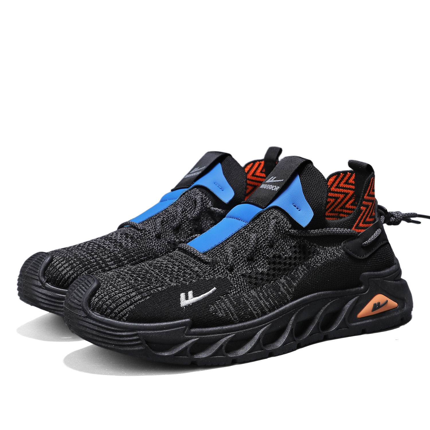 WARRIOR Легкие и дышащие мужские низкие кеды повседневные черные, цвет Black 
WARRIOR Легкие и дышащие мужские низкие кеды повседневные черные, цвет Black