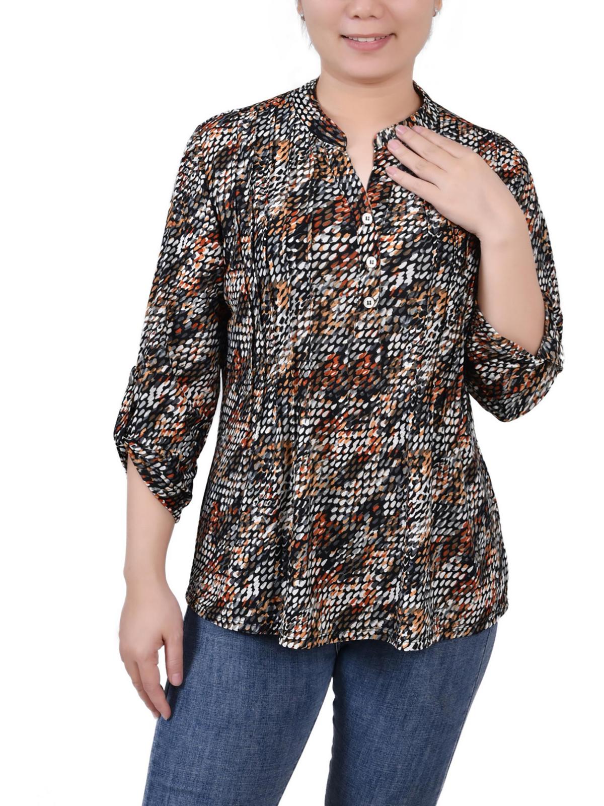 Офисная профессиональная блузка для женщин Petites NY Collection, цвет black/gray/rust geo
Офисная профессиональная блузка для женщин Petites NY Collection, цвет black/gray/rust geo