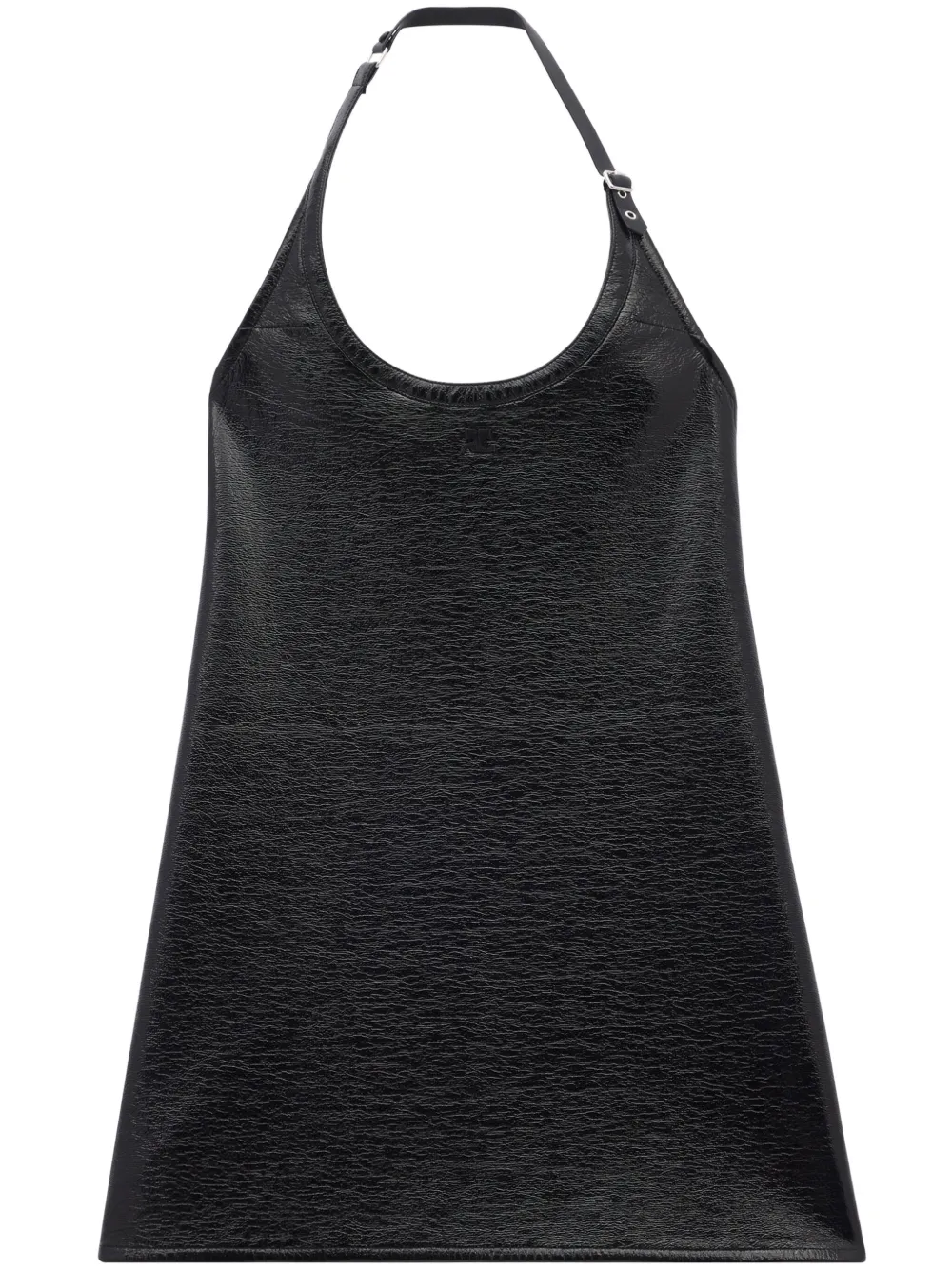 Платье мини с вырезом халтер и пряжкой Courrèges, черный
Платье мини с вырезом халтер и пряжкой Courrèges, черный