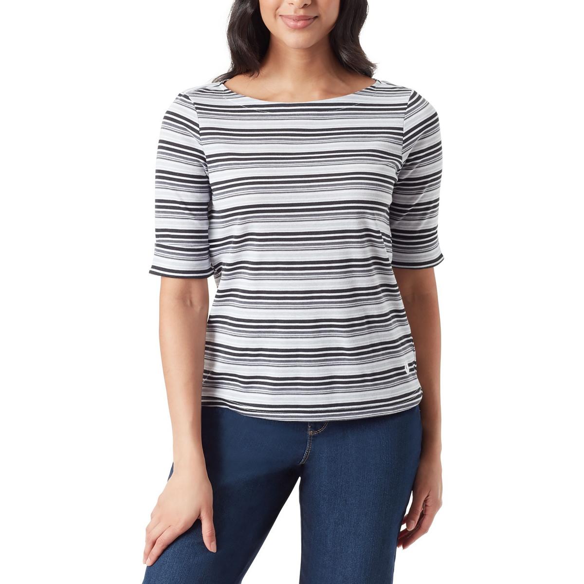 Женский однотонный хлопковый пуловер-топ Gloria Vanderbilt, цвет greetings stripe black
Женский однотонный хлопковый пуловер-топ Gloria Vanderbilt, цвет greetings stripe black