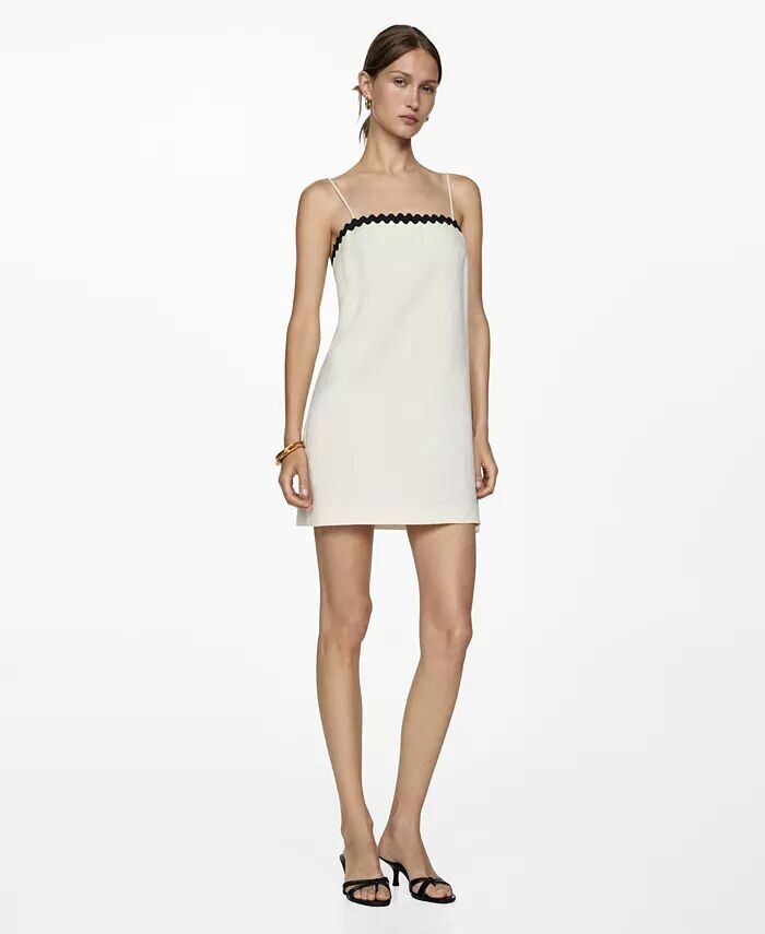 Женское льняное платье с контрастными деталями MANGO, коричневый/бежевый
Женское льняное платье с контрастными деталями MANGO, коричневый/бежевый