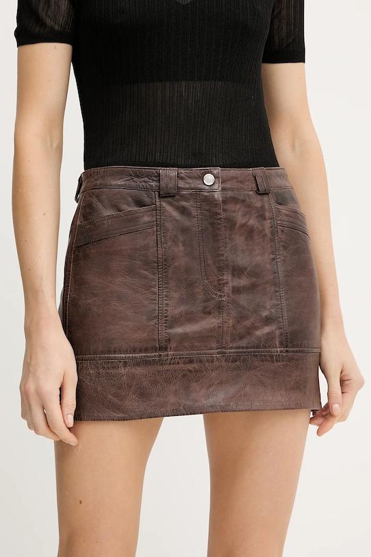 Кожаная юбка Pinko, коричневый
Кожаная юбка Pinko, коричневый
