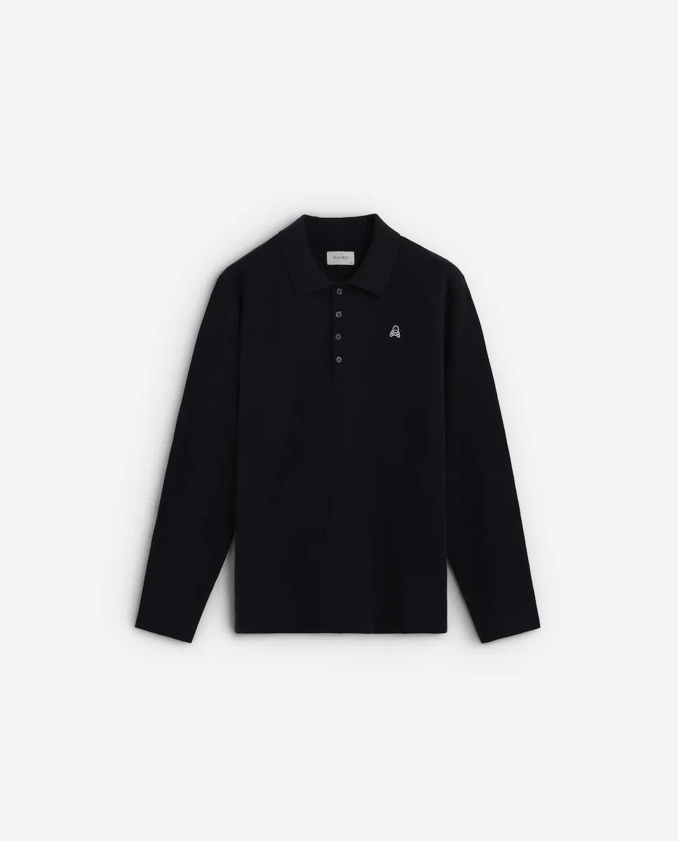 Мужской джемпер поло обычного кроя Scalpers, темно-синий
Мужской джемпер поло обычного кроя Scalpers, темно-синий