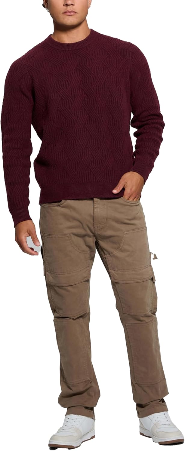 GUESS Мужской свитер Wesley с длинным рукавом и рельефным узором, Red Noir
GUESS Мужской свитер Wesley с длинным рукавом и рельефным узором, Red Noir