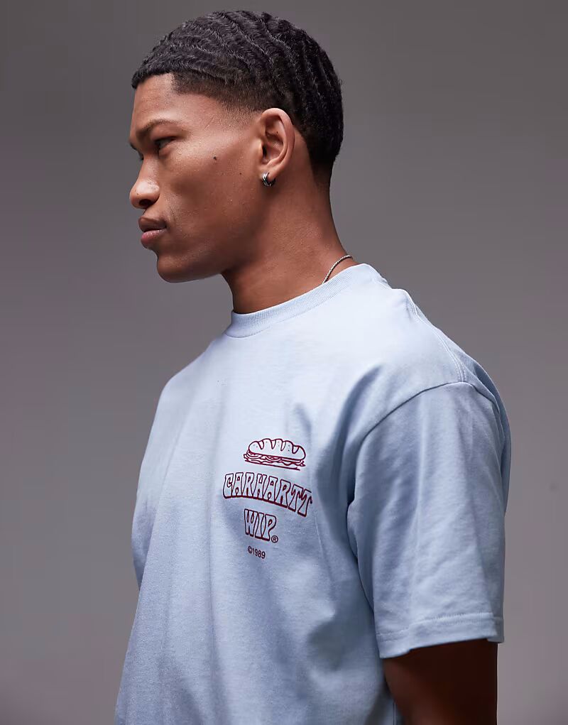 Футболка свободного кроя Carhartt WIP с узором «сэндвич» синего цвета
Футболка свободного кроя Carhartt WIP с узором «сэндвич» синего цвета