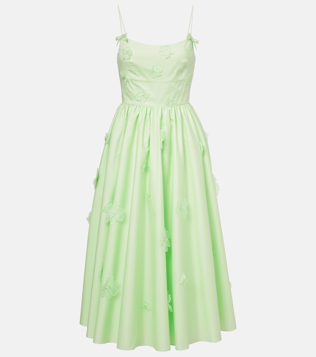 Хлопковое платье миди с цветочной аппликацией Self-Portrait, зеленый
Хлопковое платье миди с цветочной аппликацией Self-Portrait, зеленый