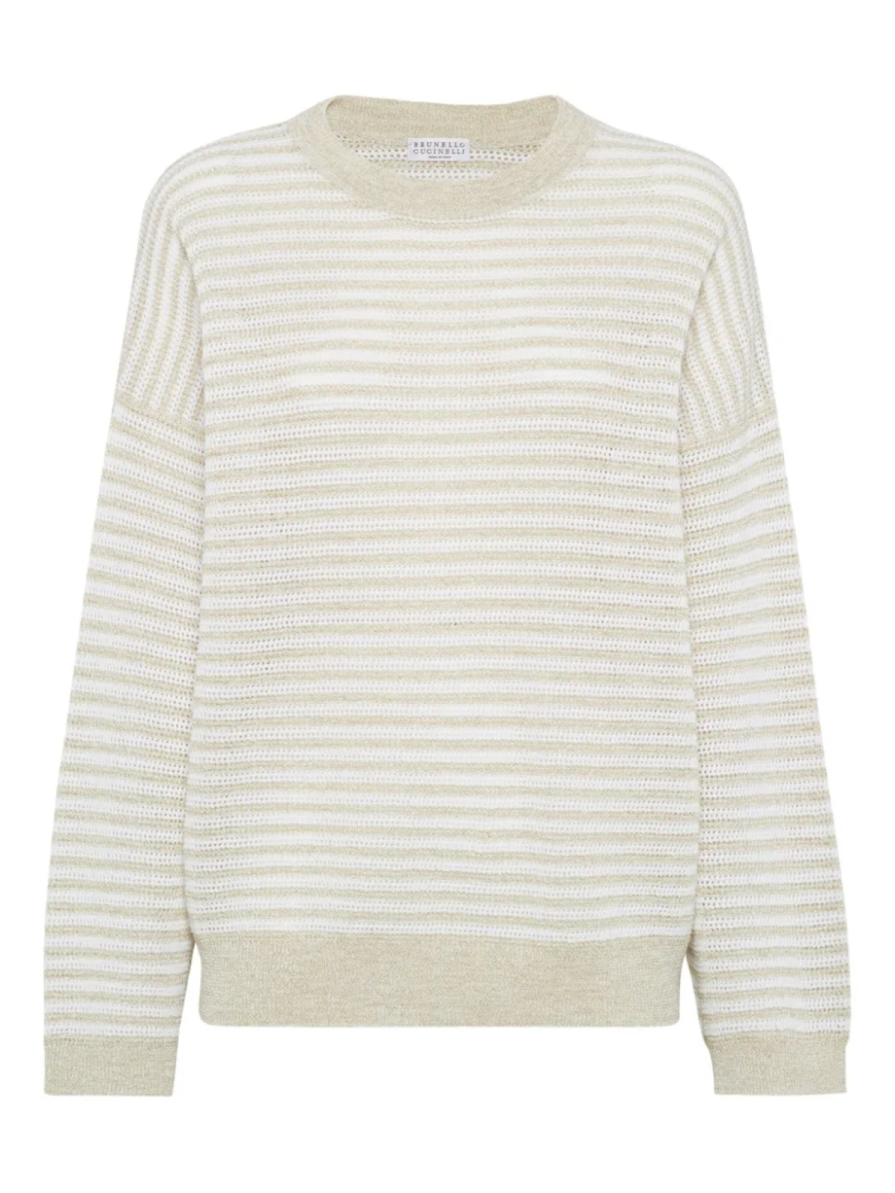 Brunello Cucinelli свитер в полоску, нейтральный
Brunello Cucinelli свитер в полоску, нейтральный