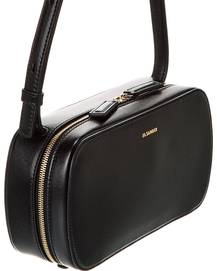 Маленькая кожаная сумка через плечо с логотипом Jil Sander, черный
Маленькая кожаная сумка через плечо с логотипом Jil Sander, черный