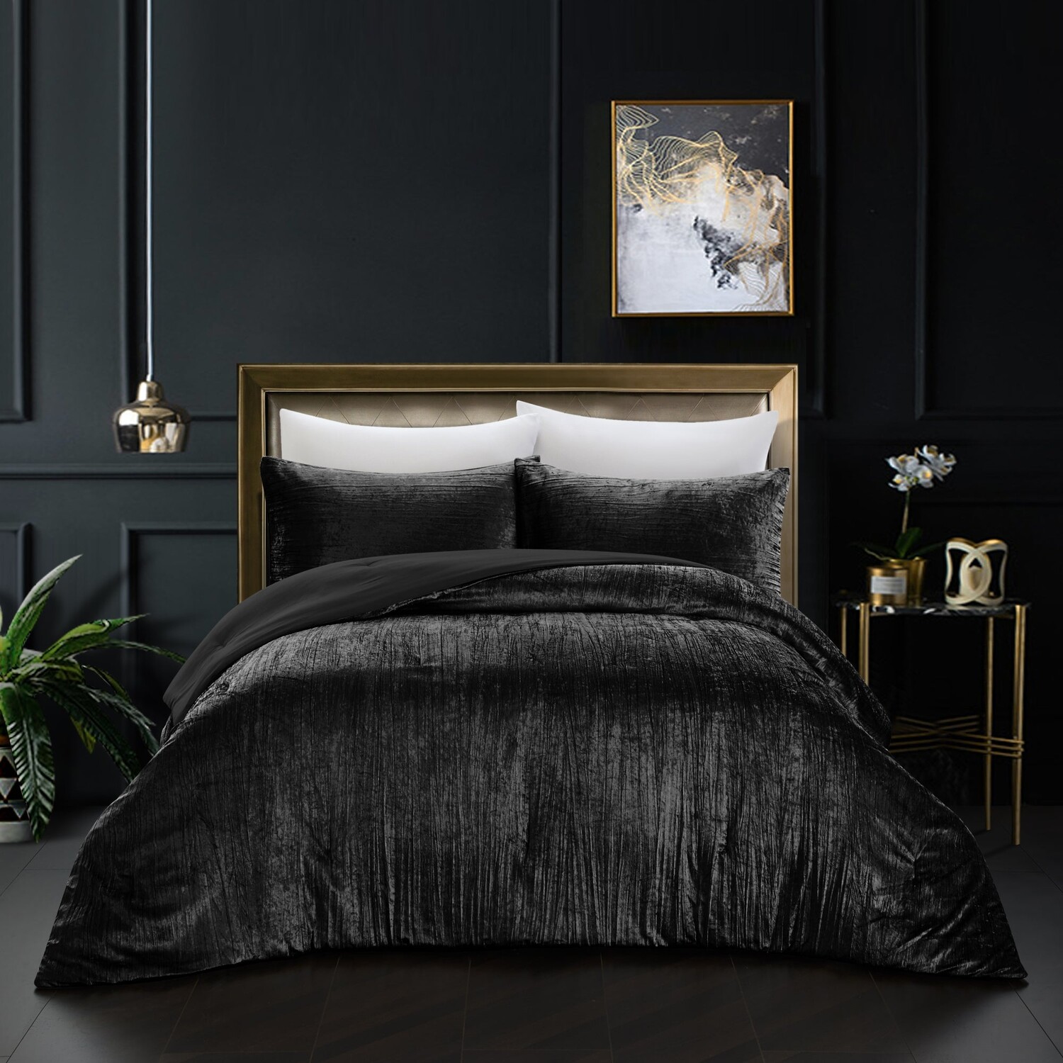 Комплект бархатного одеяла Grace Living Tillie с подушками и одеялом, цвет Black
Комплект бархатного одеяла Grace Living Tillie с подушками и одеялом, цвет Black