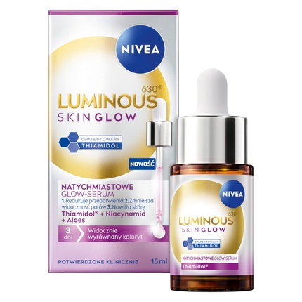 Luminous 630 Skin Glow Сыворотка для мгновенного сияния кожи 15 мл Nivea 
Luminous 630 Skin Glow Сыворотка для мгновенного сияния кожи 15 мл Nivea