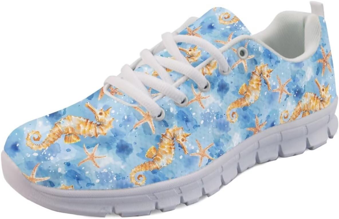 Кроссовки Forchrinse для женщин и мужчин, дышащие, с сеткой, на шнуровке, для прогулок, бега и тенниса, Sea Horse
Кроссовки Forchrinse для женщин и мужчин, дышащие, с сеткой, на шнуровке, для прогулок, бега и тенниса, Sea Horse