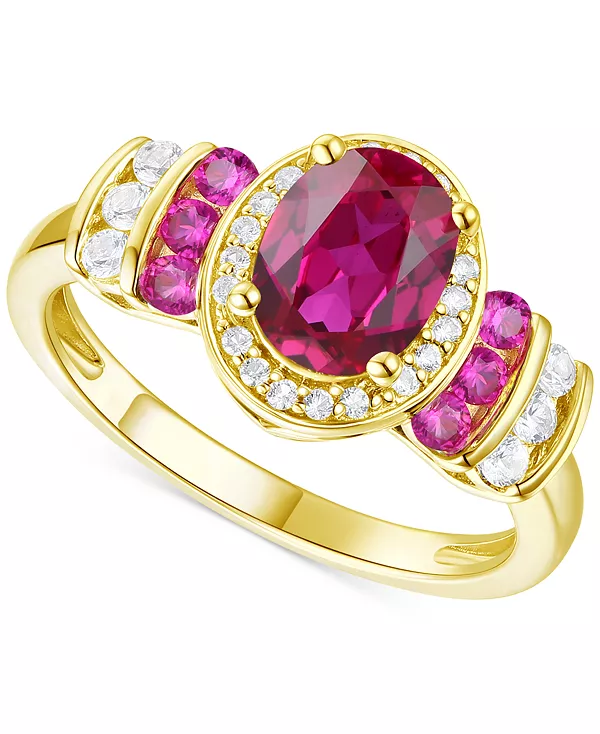 Кольцо с овальным ореолом из выращенного в лаборатории изумруда (1-1/6 карата, tw) и выращенного в лаборатории белого сапфира (1/4 карата, tw) из стерлингового серебра с покрытием из 14-каратного золота (также с другими драгоценными камнями) Mac...
Кольцо с овальным ореолом из выращенного в лаборатории изумруда (1-1/6 карата, tw) и выращенного в лаборатории белого сапфира (1/4 карата, tw) из стерлингового серебра с покрытием из 14-каратного золота (также с другими драгоценными камнями) Mac...