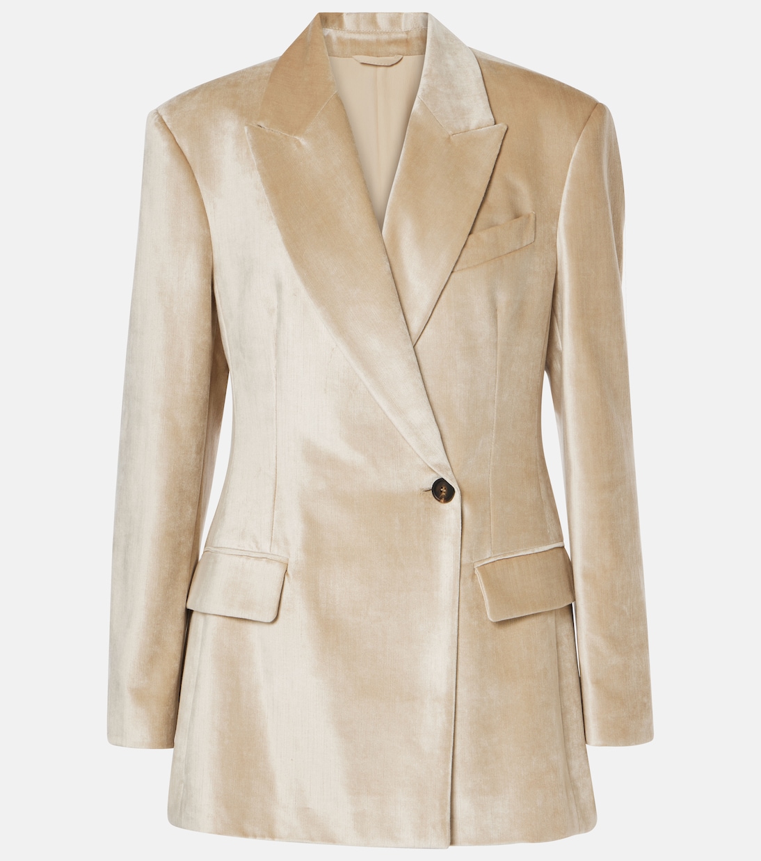 Бархатный блейзер из смесового хлопка Brunello Cucinelli, бежевый
Бархатный блейзер из смесового хлопка Brunello Cucinelli, бежевый