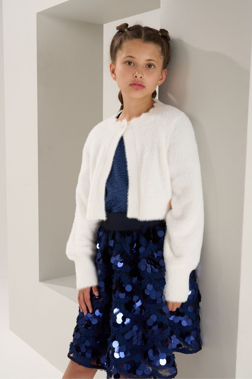 Пышный кардиган в стиле фай Angel & Rocket, белый 
Пышный кардиган в стиле фай Angel & Rocket, белый