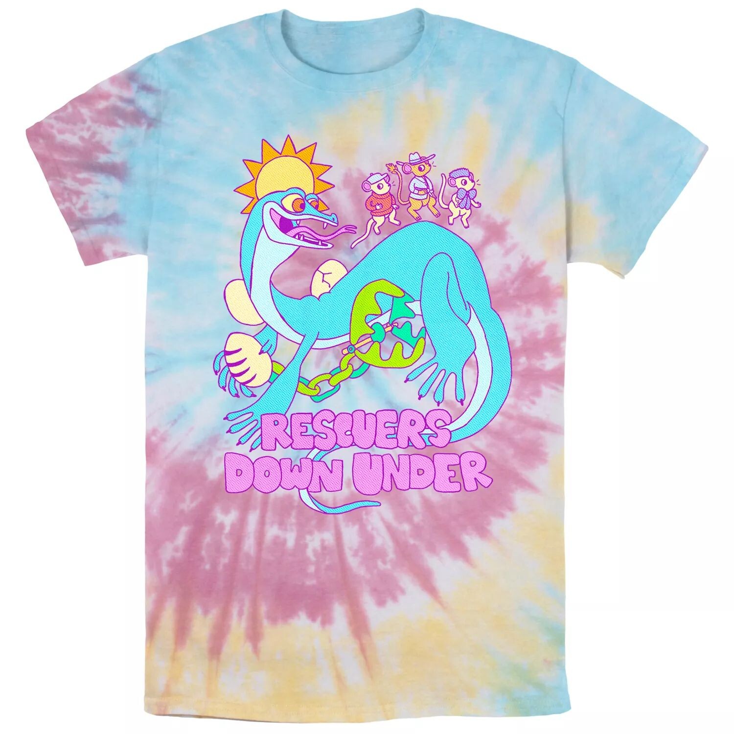 Мужская футболка Disney's Rescuers Down Under с рисунком «Джоанна крадет тай-дай» Licensed Character
Мужская футболка Disney's Rescuers Down Under с рисунком «Джоанна крадет тай-дай» Licensed Character