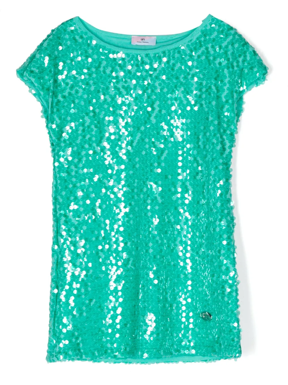 Платье-футболка с пайетками Chiara Ferragni Kids, зеленый
Платье-футболка с пайетками Chiara Ferragni Kids, зеленый