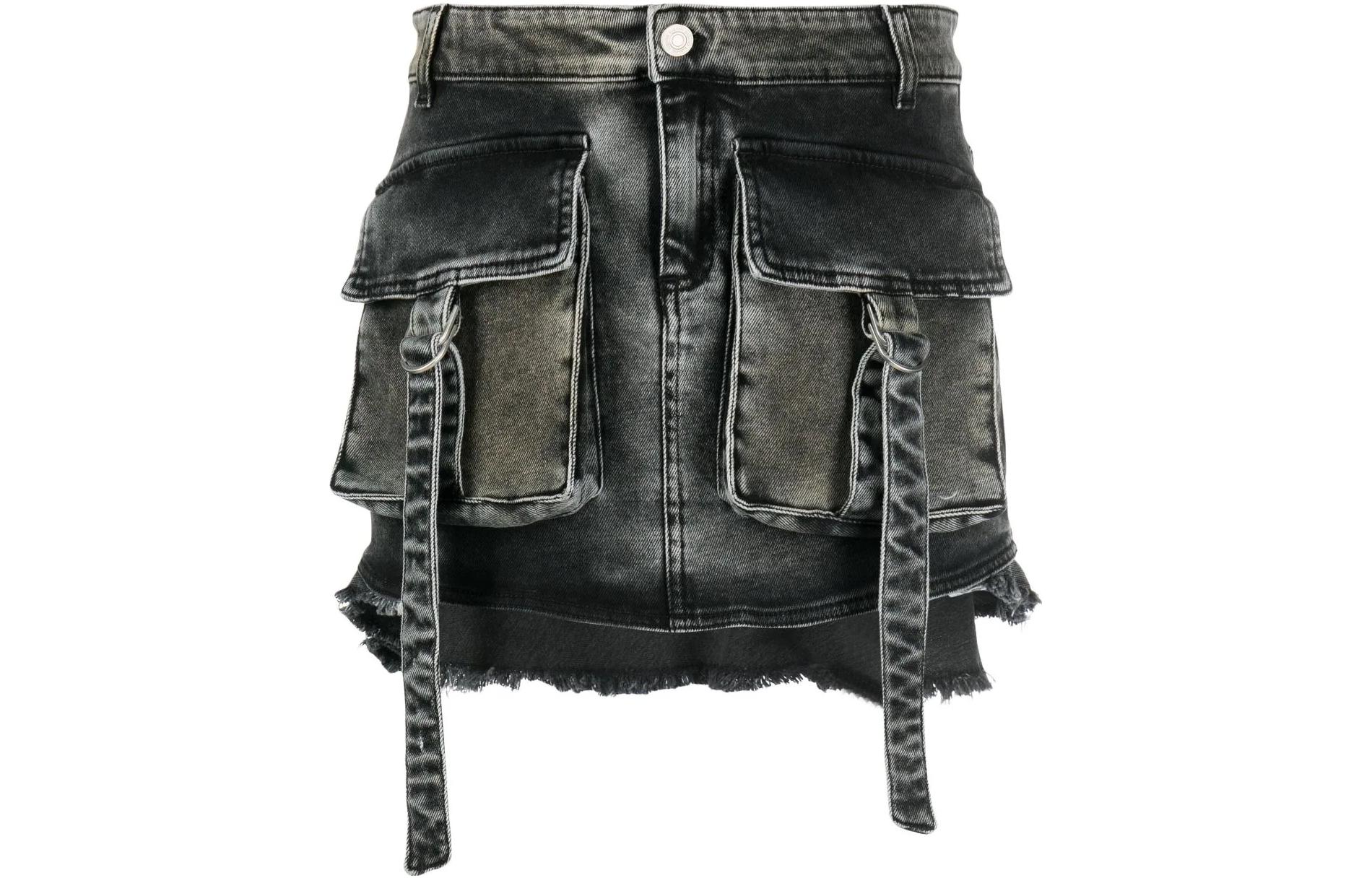 Асимметричная джинсовая юбка-карго Blumarine, черный
Асимметричная джинсовая юбка-карго Blumarine, черный