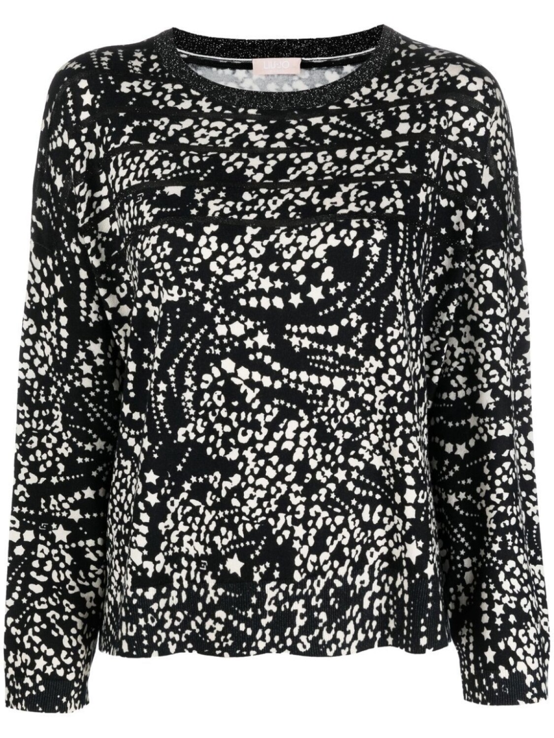 Джемпер с люрексом и принтом LIU JO, черный
Джемпер с люрексом и принтом LIU JO, черный