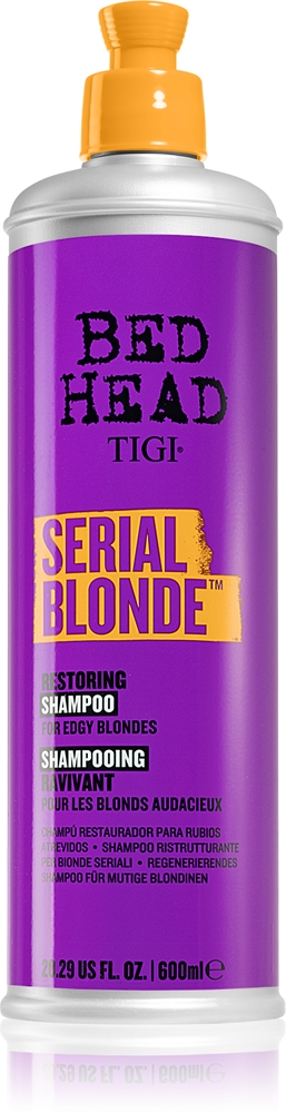 Восстанавливающий шампунь Bed Head Serial Blonde для светлых волос Tigi, 600 мл
Восстанавливающий шампунь Bed Head Serial Blonde для светлых волос Tigi, 600 мл