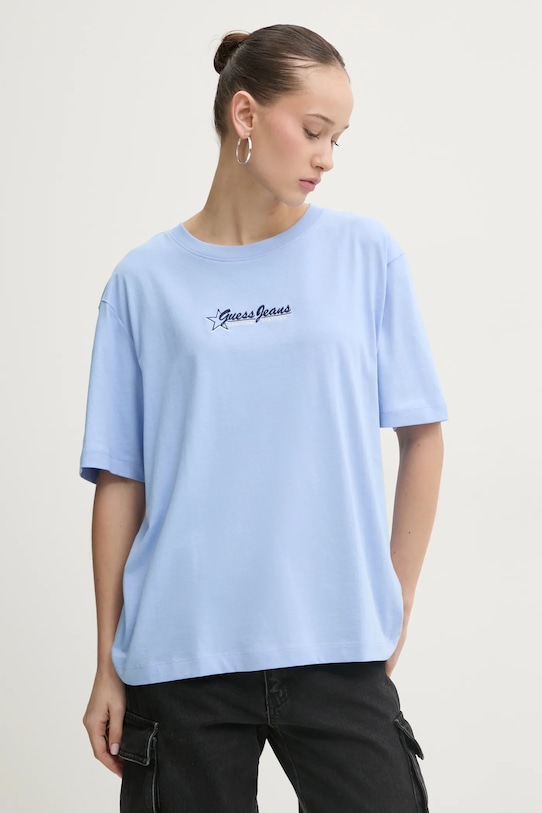 Хлопковая футболка Guess Jeans, синий
Хлопковая футболка Guess Jeans, синий