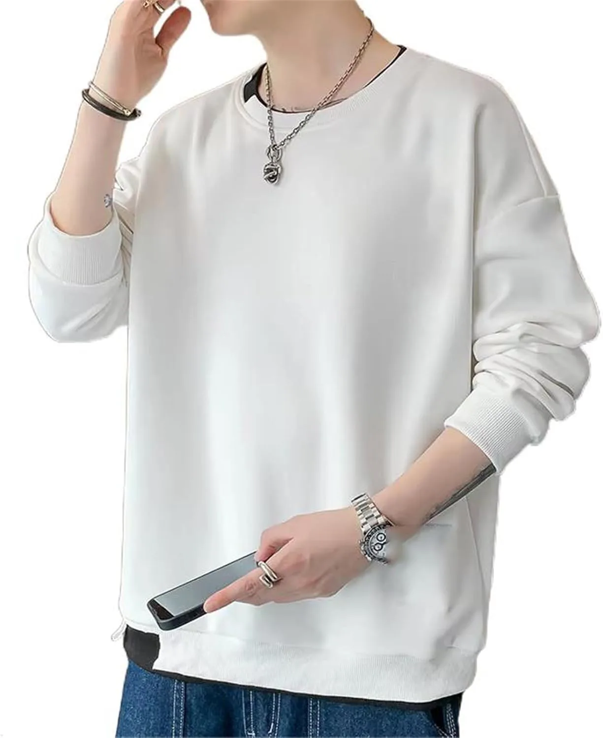 Мужская весенне-осенняя футболка с круглым вырезом и длинным рукавом YSTHPED
Мужская весенне-осенняя футболка с круглым вырезом и длинным рукавом YSTHPED