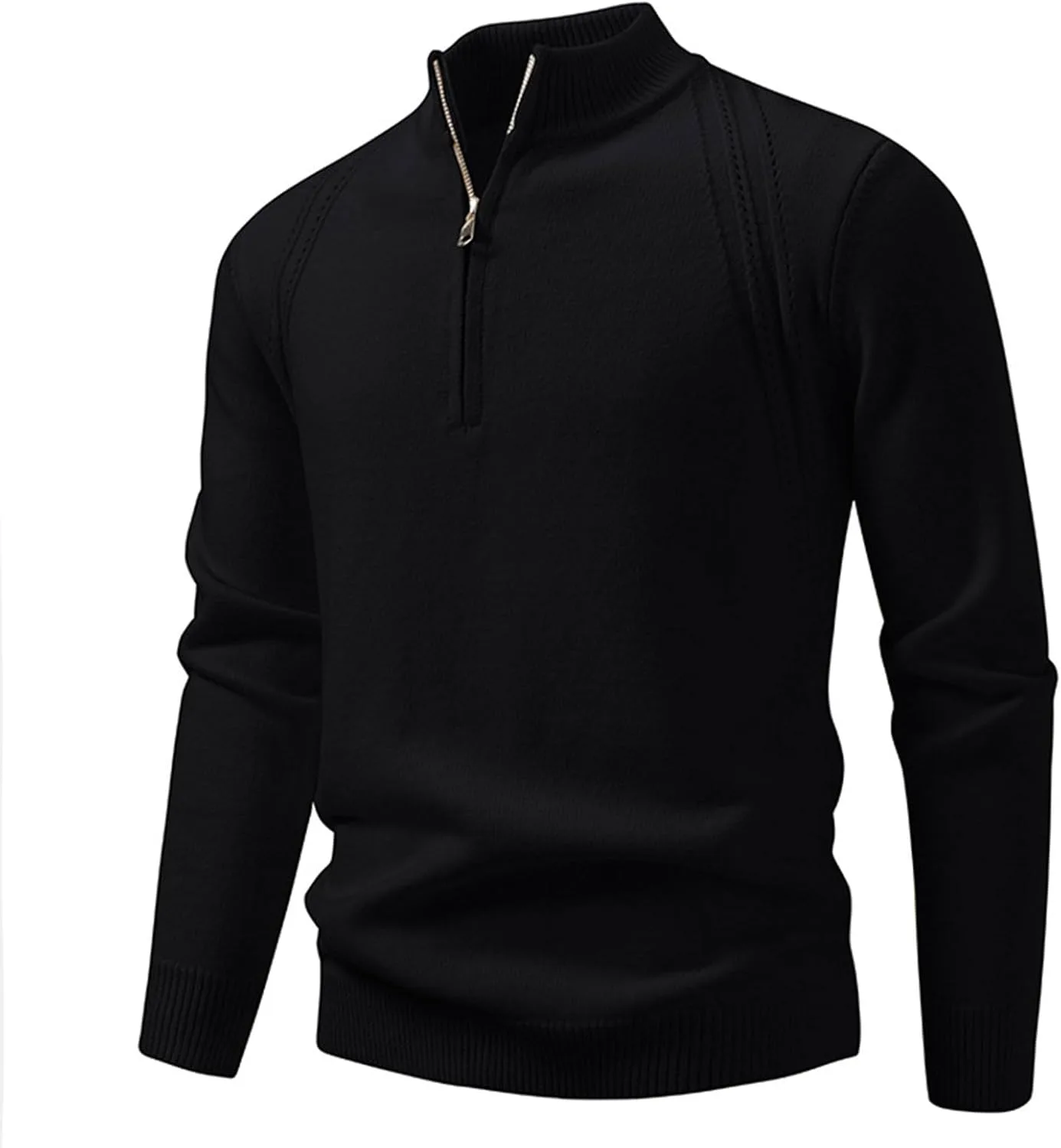 Мужской пуловер с четвертью молнии Slim Fit легкий свитер Casual Mock Neck
Мужской пуловер с четвертью молнии Slim Fit легкий свитер Casual Mock Neck