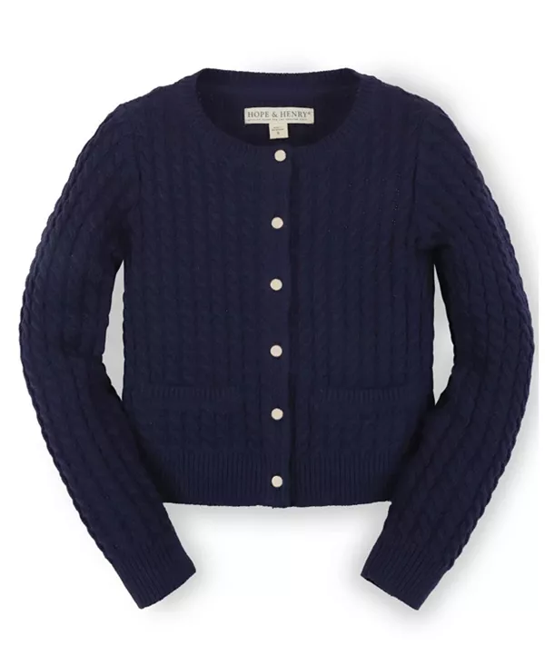 Классический кардиган с длинными рукавами и косами из органического хлопка для девочек - для малышек, детей постарше. Hope & Henry, синий
Классический кардиган с длинными рукавами и косами из органического хлопка для девочек - для малышек, детей постарше. Hope & Henry, синий