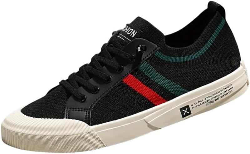 Удобные дышащие мужские вязаные кроссовки бежевого цвета - подошва EVA, шнуровка, с красно-зеленой полоской - идеально подходят для повседневного использования и бега Clolinde
Удобные дышащие мужские вязаные кроссовки бежевого цвета - подошва EVA, шнуровка, с красно-зеленой полоской - идеально подходят для повседневного использования и бега Clolinde