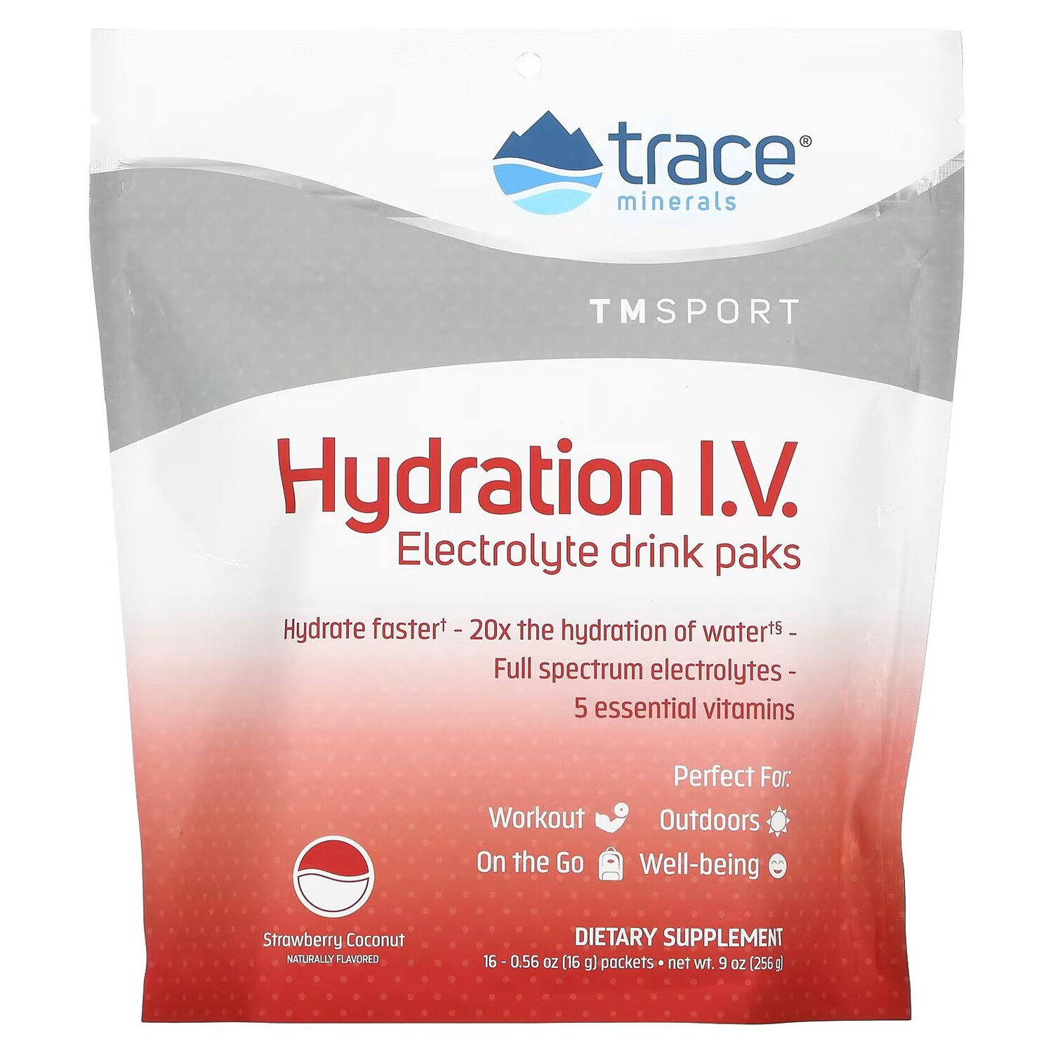 TM Sport, Hydration IV, Пакеты для питья с электролитом, клубника и кокос, 16 пакетов по 0,56 унции (16 г) каждый Trace Minerals
TM Sport, Hydration IV, Пакеты для питья с электролитом, клубника и кокос, 16 пакетов по 0,56 унции (16 г) каждый Trace Minerals