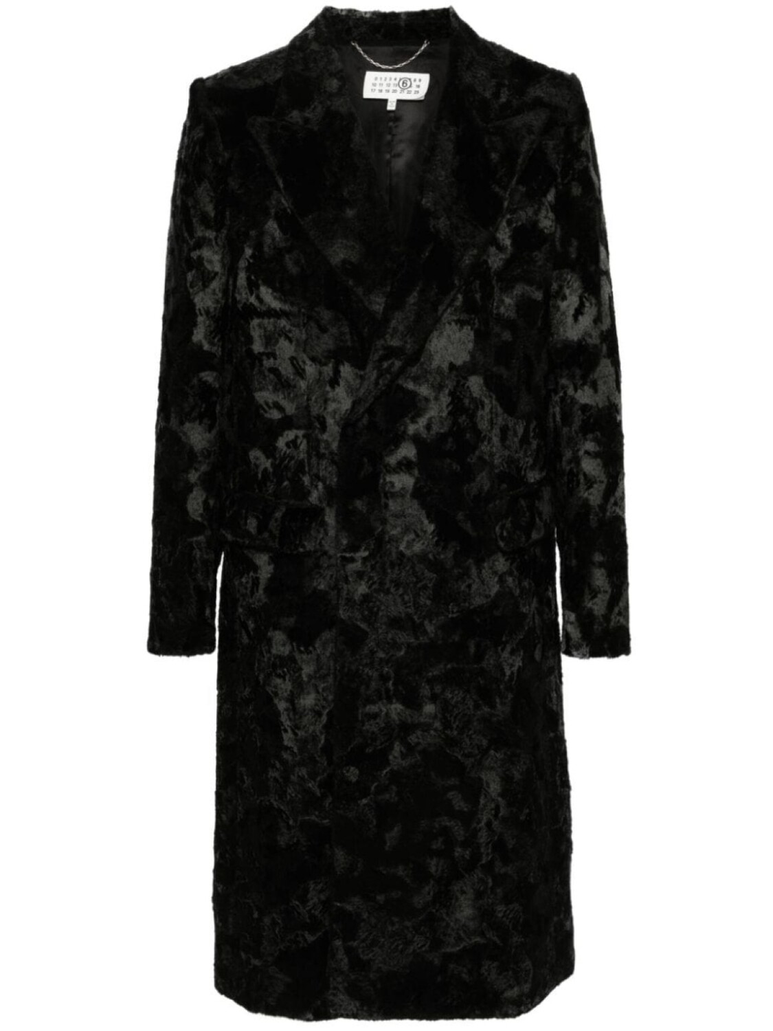 MM6 Maison Margiela пальто с узорчатым жаккардом, черный
MM6 Maison Margiela пальто с узорчатым жаккардом, черный
