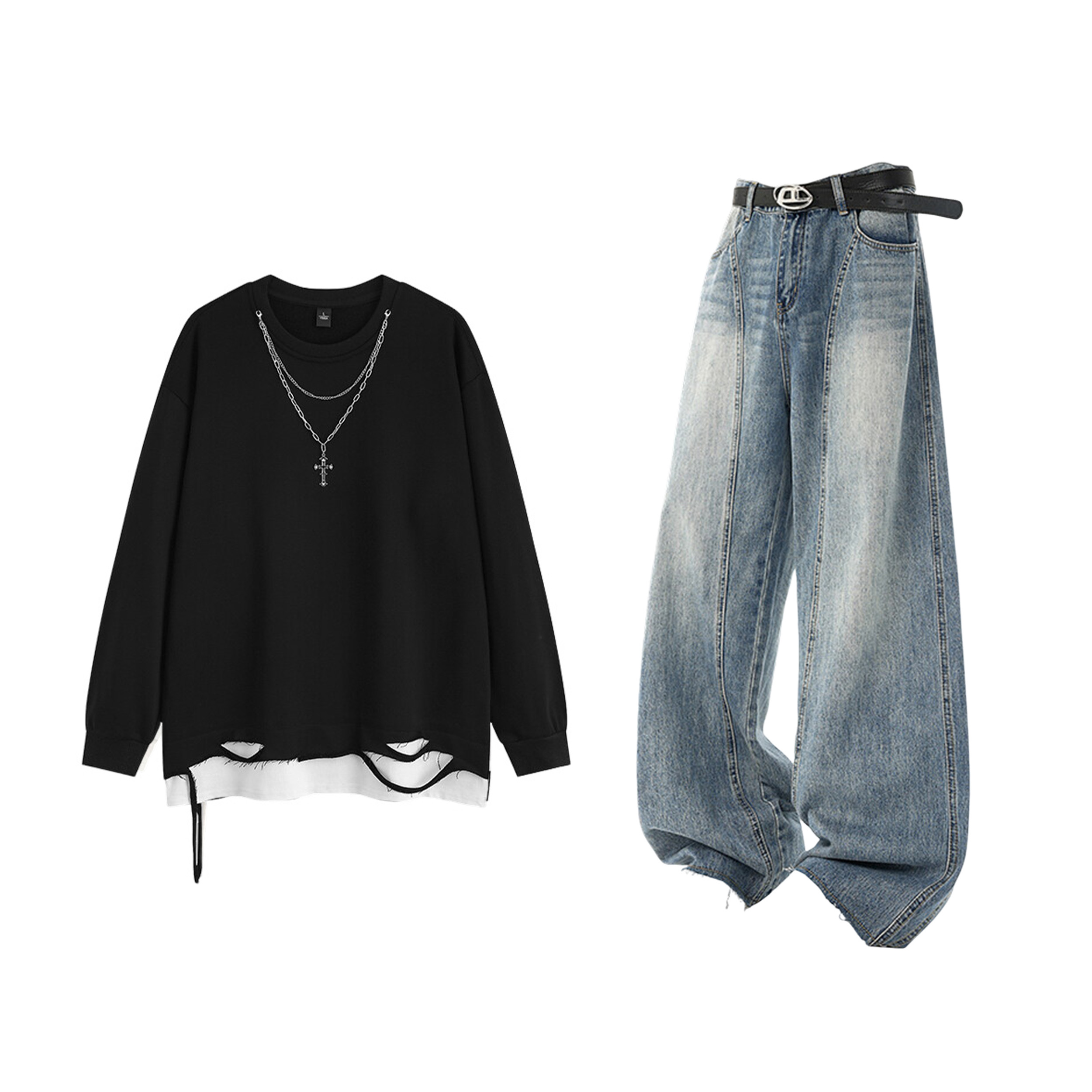 Свитшот-сет Unisex Crew Neck Moderate X1617, черный sweatshirt+синий knife jeans
Свитшот-сет Unisex Crew Neck Moderate X1617, черный sweatshirt+синий knife jeans