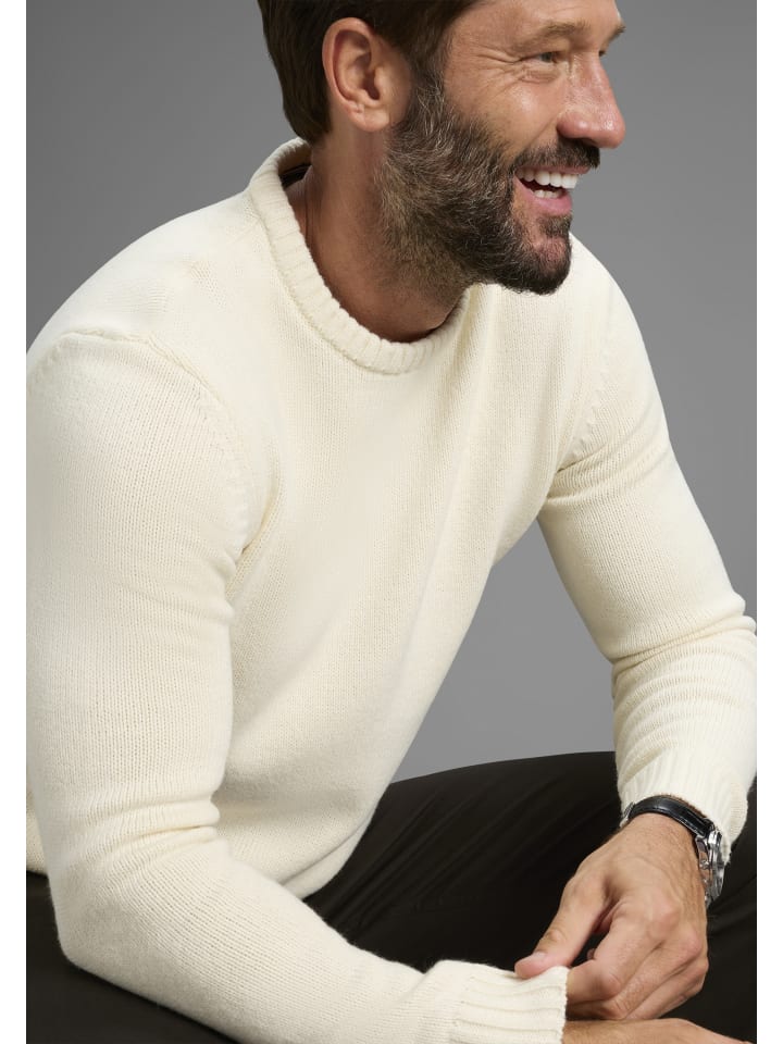 Свитер с круглым вырезом бежевого меланжевого цвета Man's World
Свитер с круглым вырезом бежевого меланжевого цвета Man's World