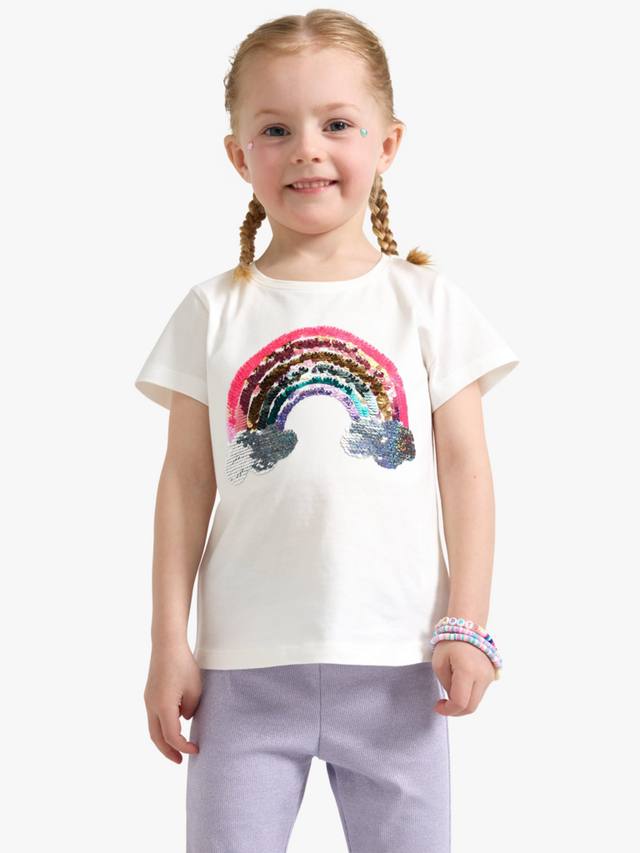 Детская хлопковая футболка с коротким рукавом и пайетками радуга Lindex, Light Dusty White
Детская хлопковая футболка с коротким рукавом и пайетками радуга Lindex, Light Dusty White