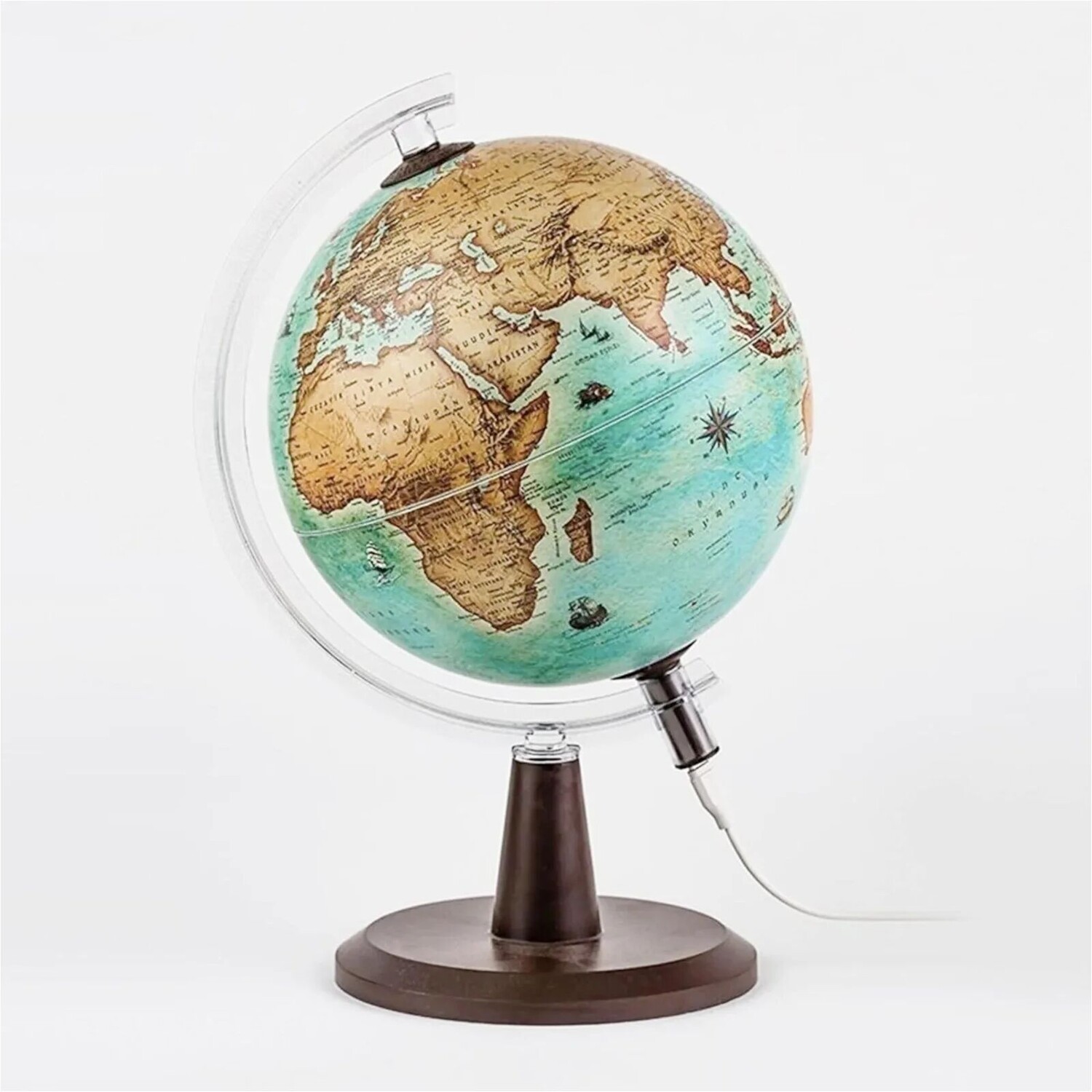 Gürbüz Современная настольная лампа World Globe со светодиодной подсветкой - антиквариат - 34 см
Gürbüz Современная настольная лампа World Globe со светодиодной подсветкой - антиквариат - 34 см