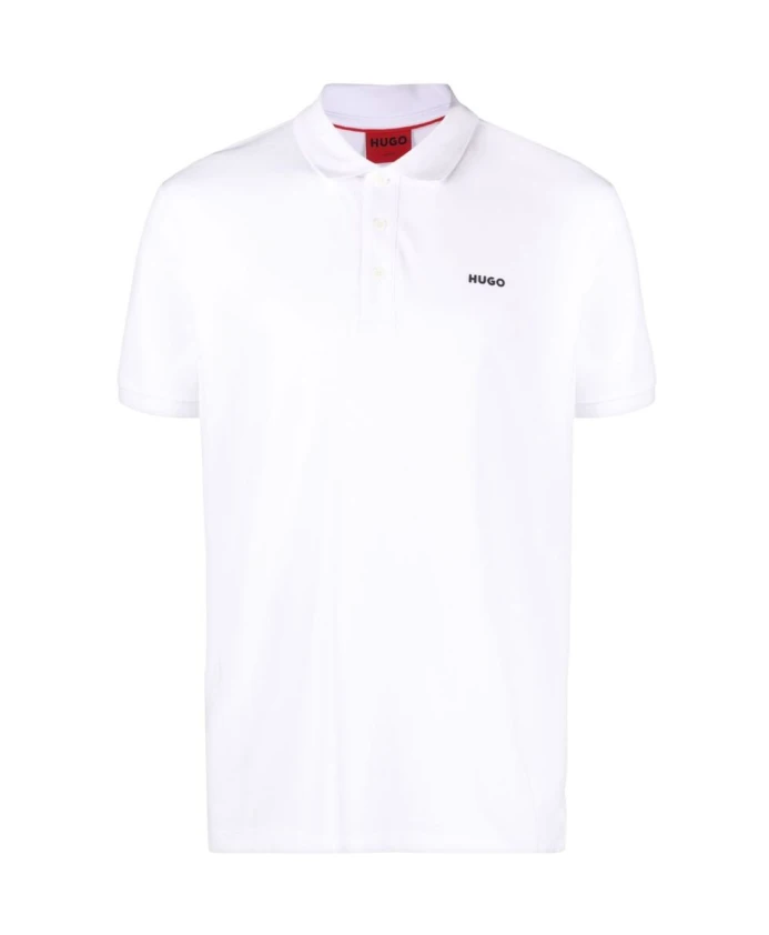 Белый хлопковый поло-свитер Hugo, белый
Белый хлопковый поло-свитер Hugo, белый