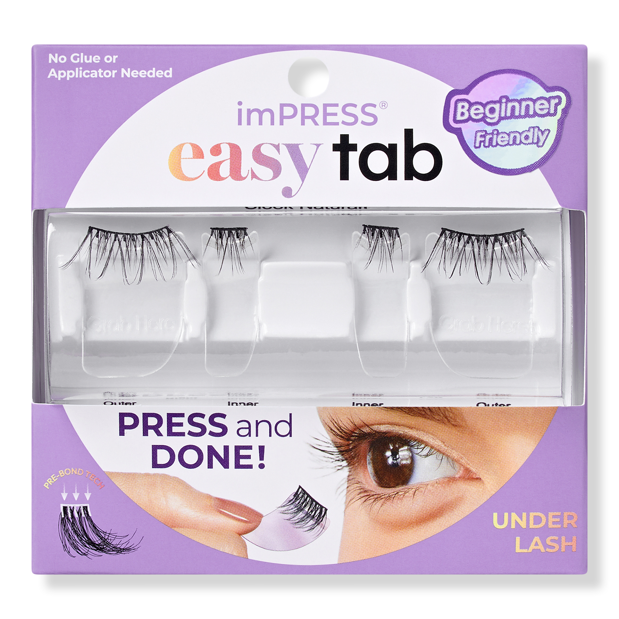 Накладные ресницы imPRESS Press On Falsies Easy Tab Self Adhesive Eyelashes Kiss, Sleek Natural
Накладные ресницы imPRESS Press On Falsies Easy Tab Self Adhesive Eyelashes Kiss, Sleek Natural